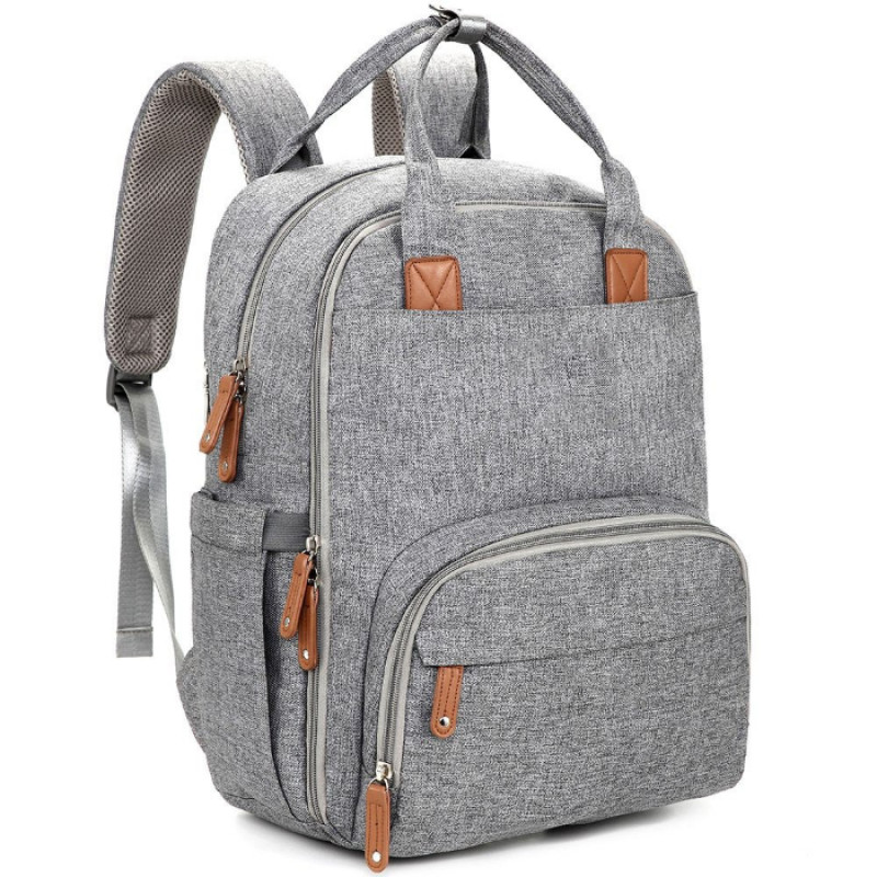 Multi Functional Large Capacity Diaper Bag Backpack Two Stroller Straps Padded laptop pocket